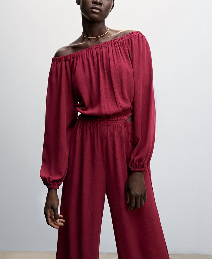 MANGO Women's CutOut Detail Jumpsuit Macy's