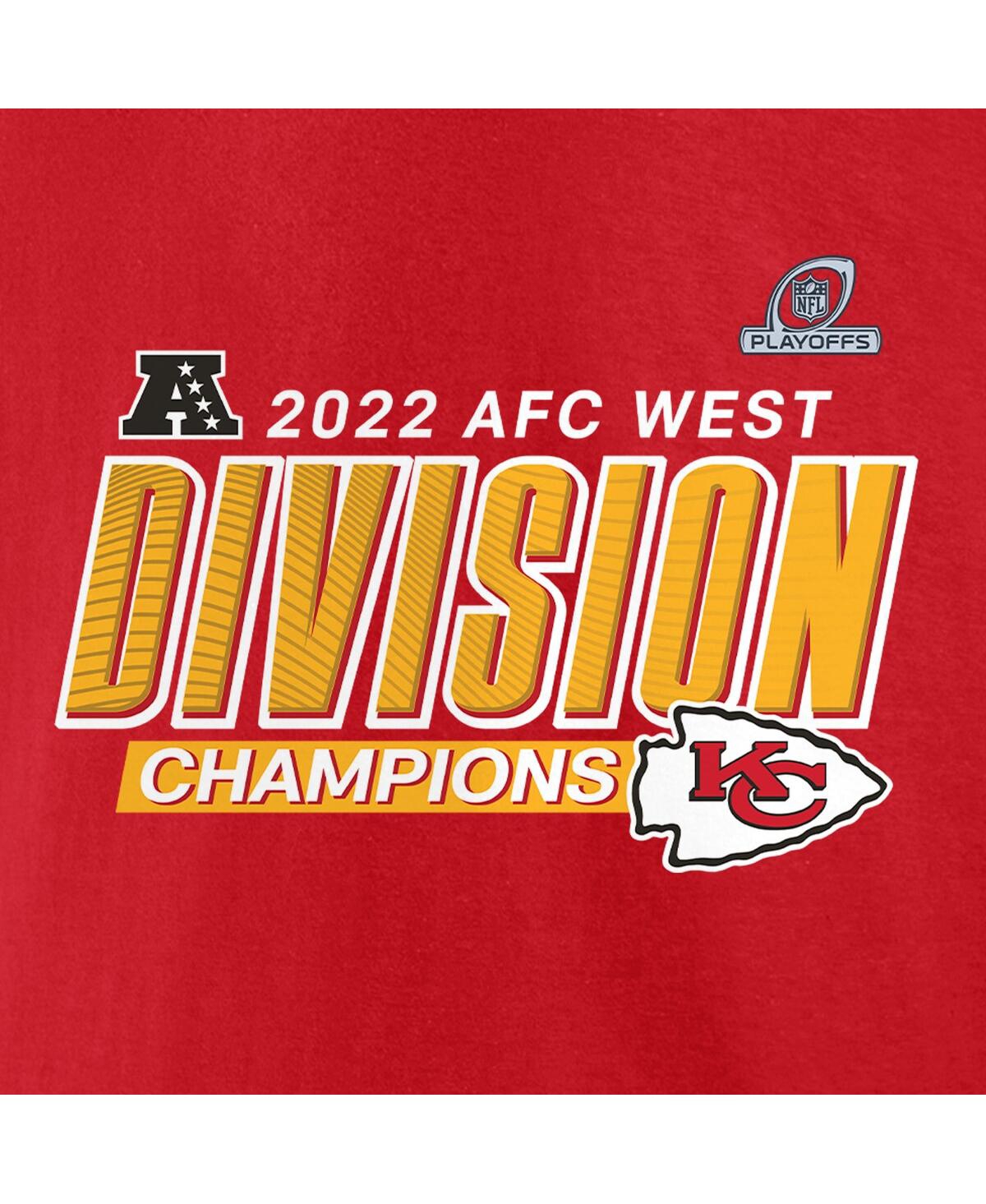 Men's FanaticsKansas City Chiefs 2022 Afc West Division Champions Divide and Conquer T-shirt - Red