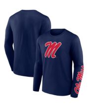 Men's Nike White/Navy Ole Miss Rebels Pinstripe Replica Full-Button  Baseball Jersey