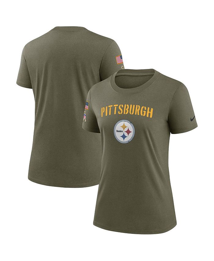 Women's Nike Olive Pittsburgh Steelers 2022 Salute to Service Performance Pullover Hoodie Size: Extra Small