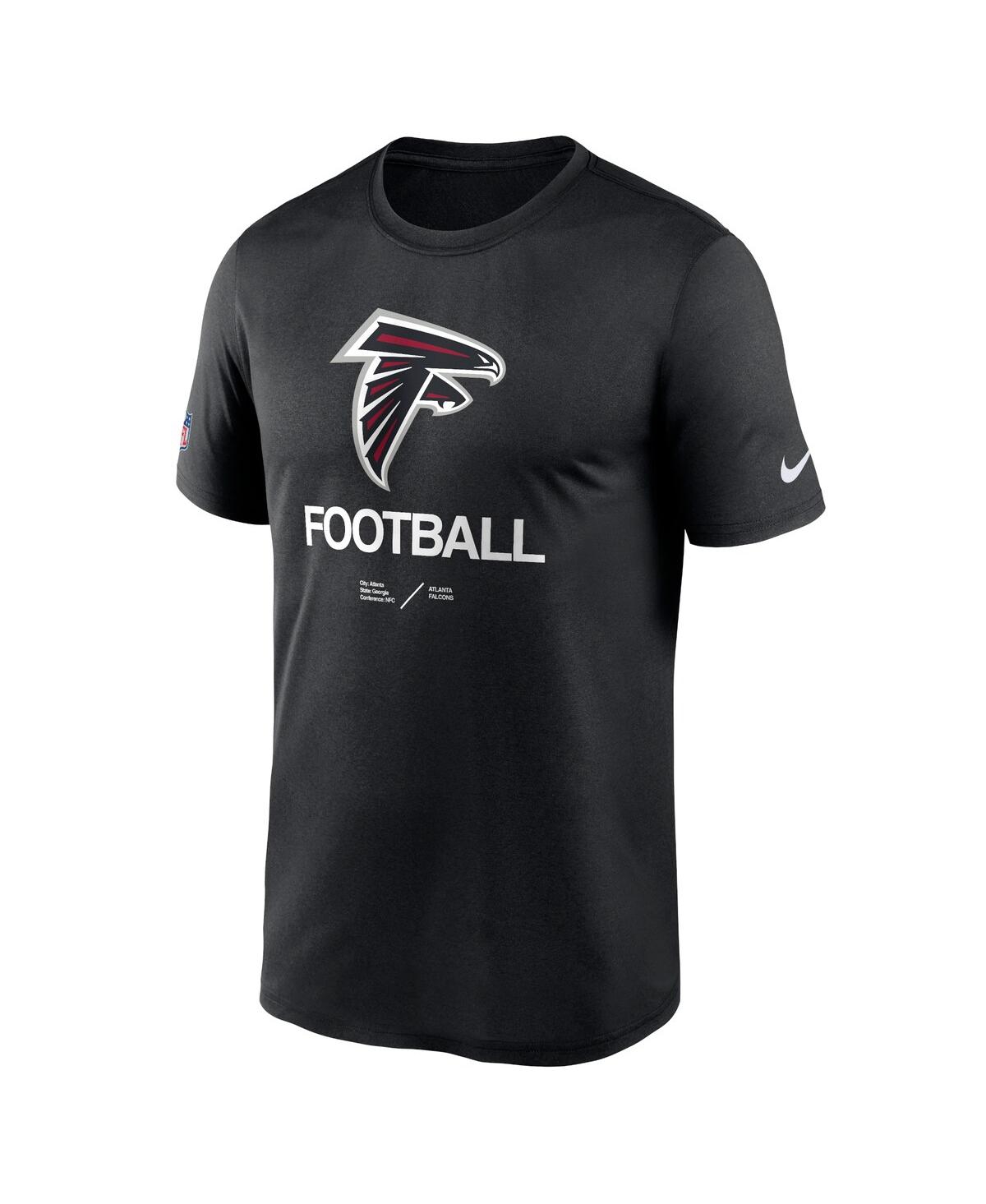 Shop Nike Men's  Black Atlanta Falcons Sideline Infograph Performance T-shirt