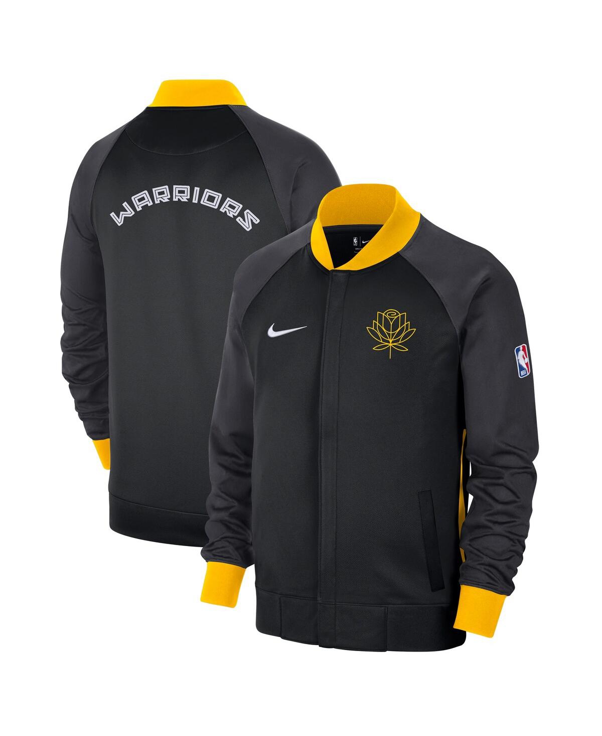 Shop Nike Men's  Black, Yellow Golden State Warriors 2022, 23 City Edition Showtime Thermaflex Full-zip Ja In Black,yellow
