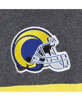 Men's Heather Charcoal, Royal Los Angeles Rams Extreme Pullover Hoodie