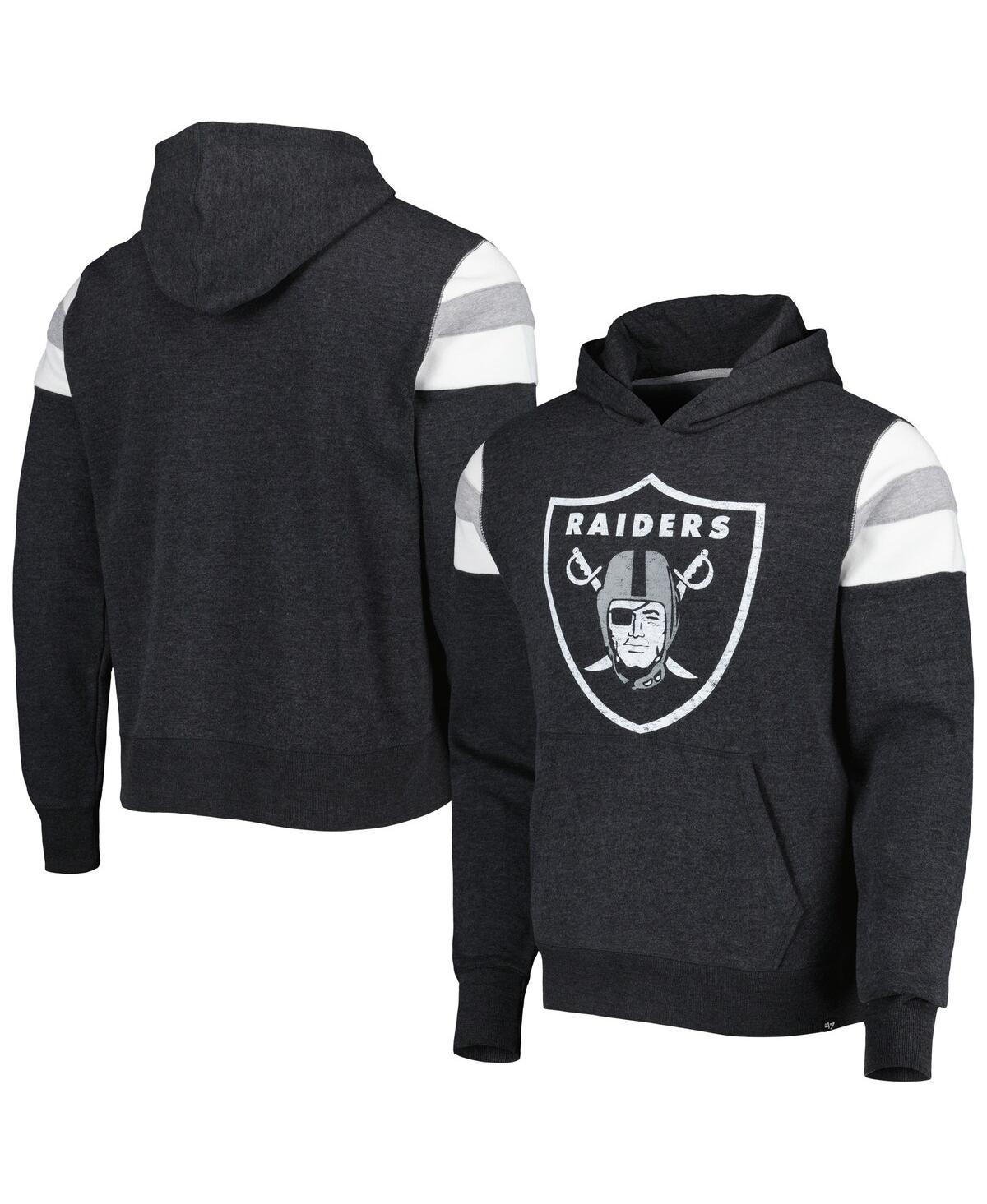 Shop 47 Brand Men's ' Black Las Vegas Raiders Premier Nico Pullover Hoodie