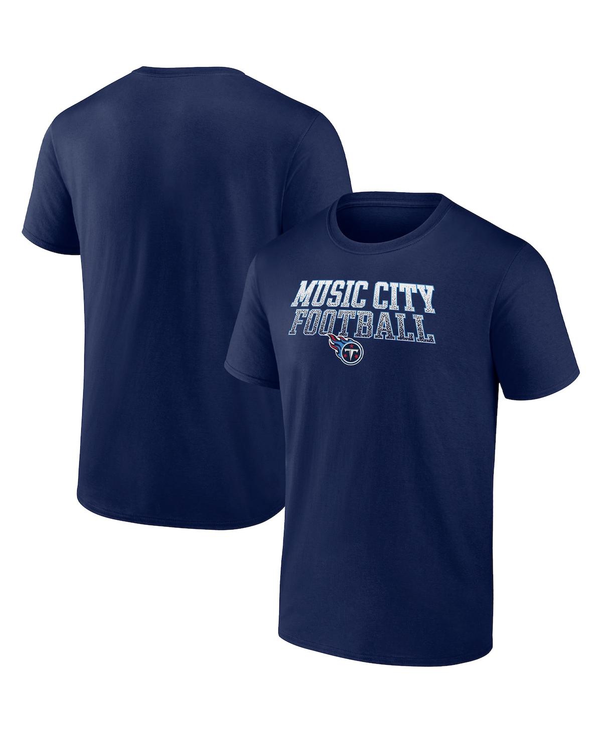 Men's FanaticsTennessee Titans Music City Football Heavy Hitter T-shirt - Navy