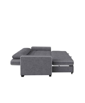 72.6" W Polyester Augustus Queen Convertible Sofa