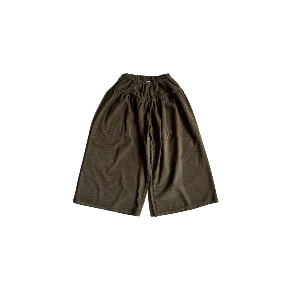 Women's Wide-legged Cotton Corduroy Culotte - Rust