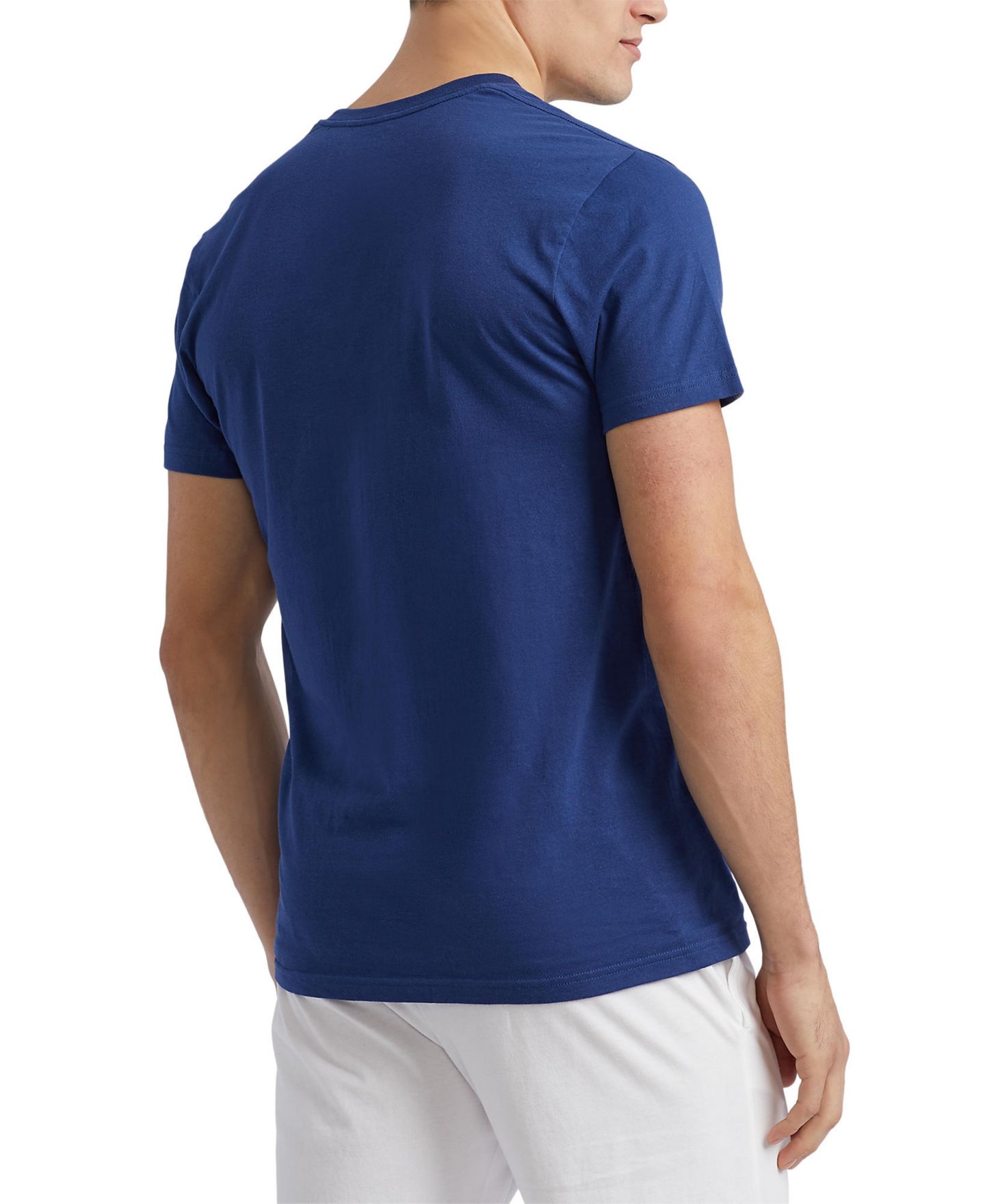 Мужские топы Polo Ralph Lauren 3-Pack V-Neck Classic Undershirts, цвет: Синий / Тёмно-синий — фото 2