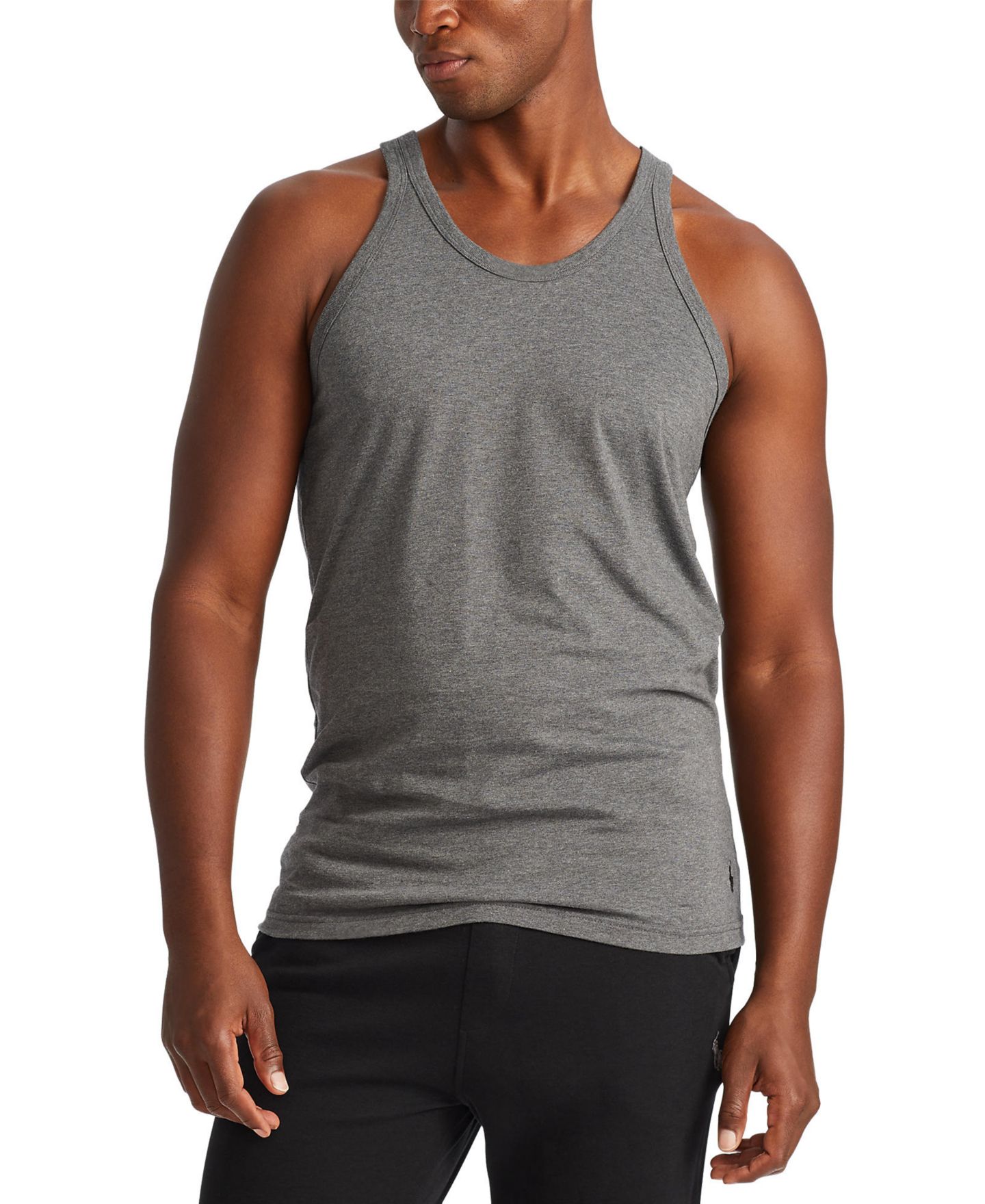 Мужские топы Polo Ralph Lauren 3-Pack Slim Fit Classic Undershirts, цвет: Чёрный — фото 6