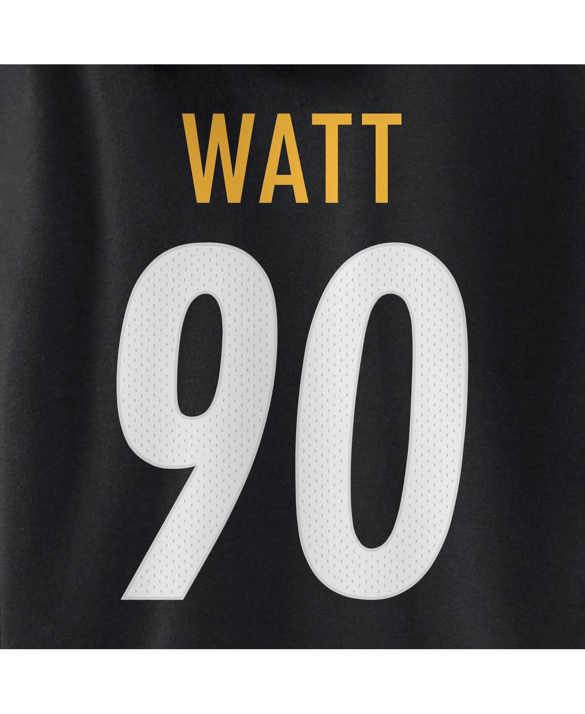 Women's Fanatics Branded T.j. WattPittsburgh Steelers Player Icon Name and Number Pullover Hoodie - Black