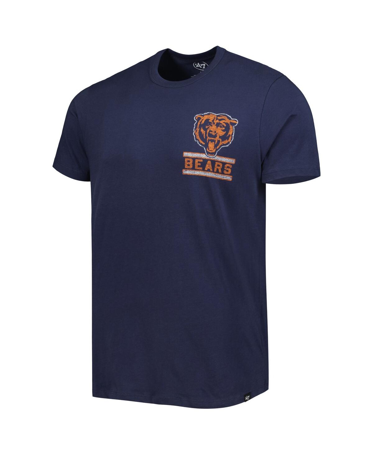 Shop 47 Brand Men's ' Navy Chicago Bears Open Field Franklin T-shirt