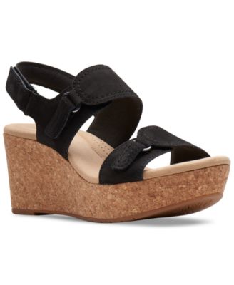 Clarks - Women's Rose Lane Slingback Platform Wedge Sandals