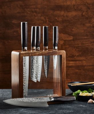 Damashiro Emperor Mokuzai Knife Block Set, 7 Piece