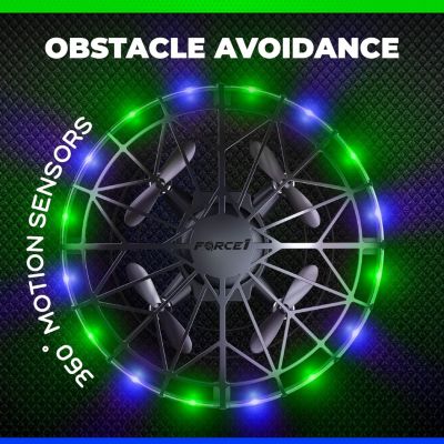 Scoot LED Hand Operated Drone for Kids or Adults - Green/Blue