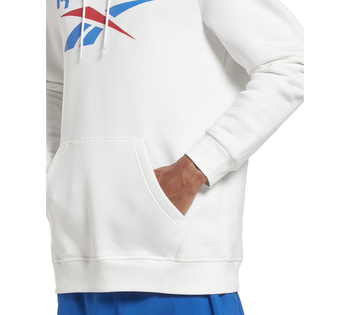 Reebok Men's Identity Classic-Fit Stacked Logo-Print Fleece Hoodie