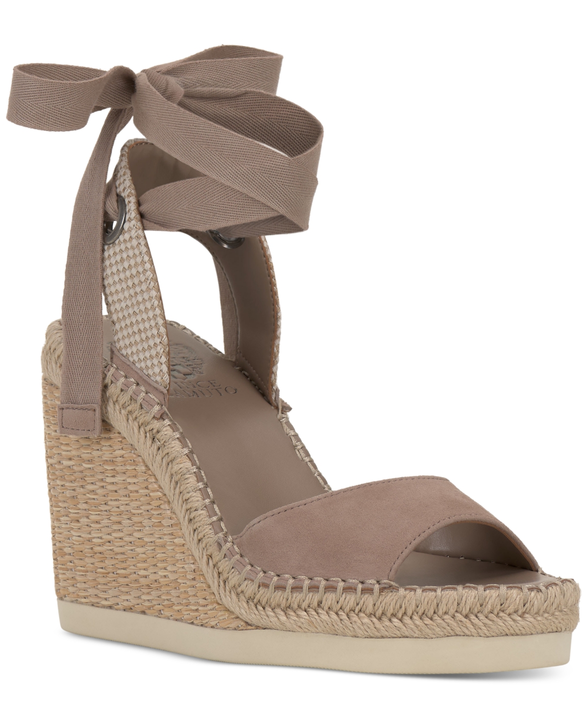 VINCE CAMUTO WOMEN'S BENDSEN ANKLE WRAP WEDGE SANDALS