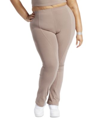 Reebok - Plus Size Mixed-Texture High Rise Leggings