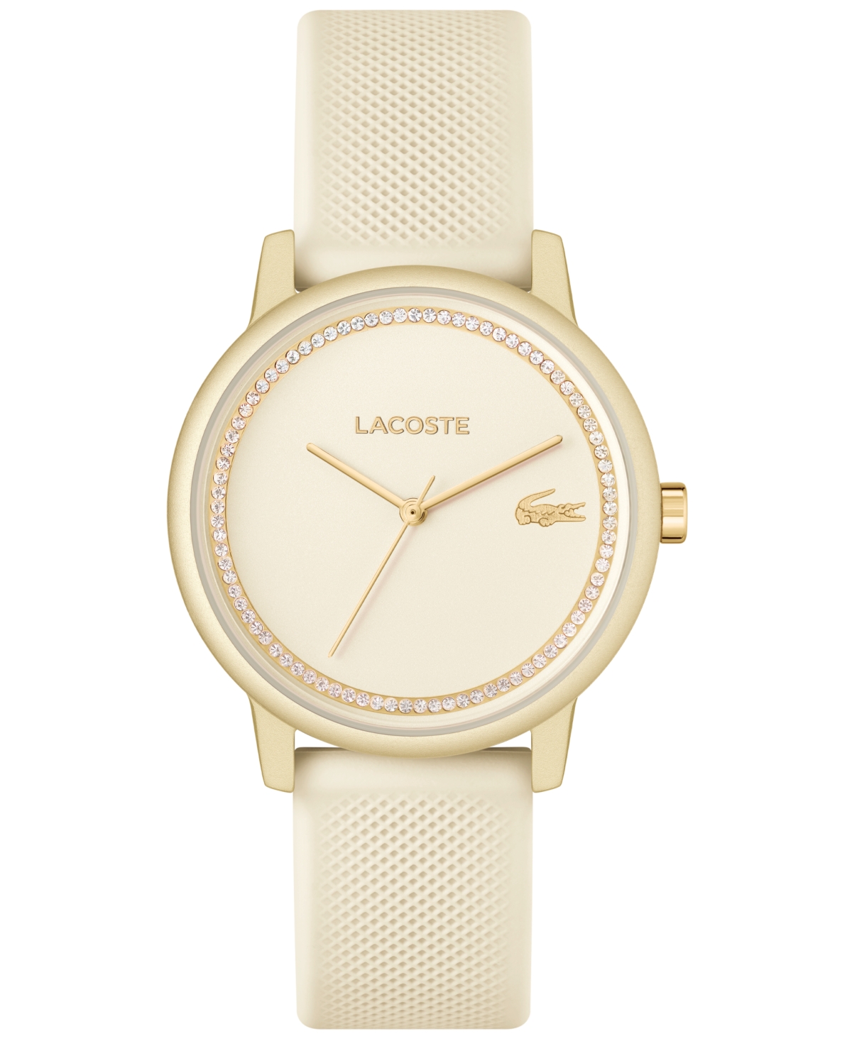 Shop Lacoste Women's L 12.12 Go Champagne Silicone Strap Watch 36mm