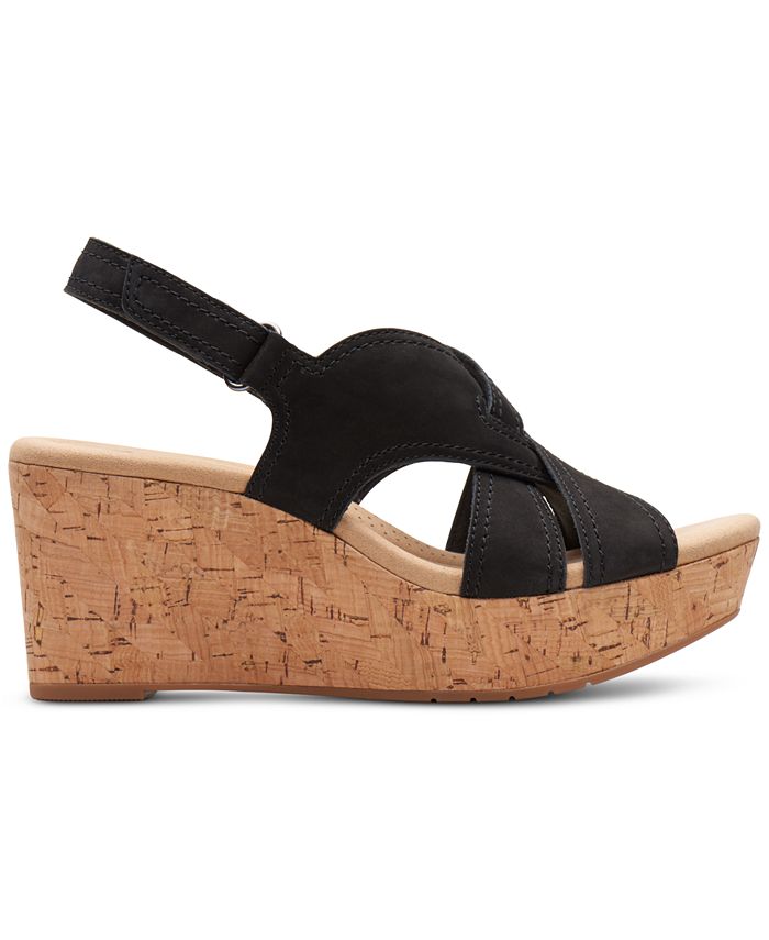 Clarks Women's Rose Erin WovenStrap Wedge Sandals Macy's