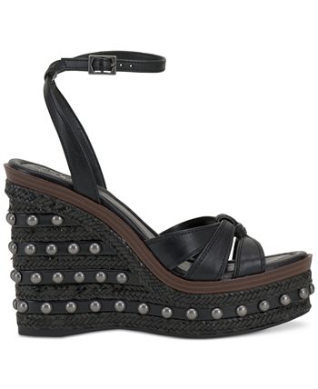 Vince camuto shop black wedge sandals