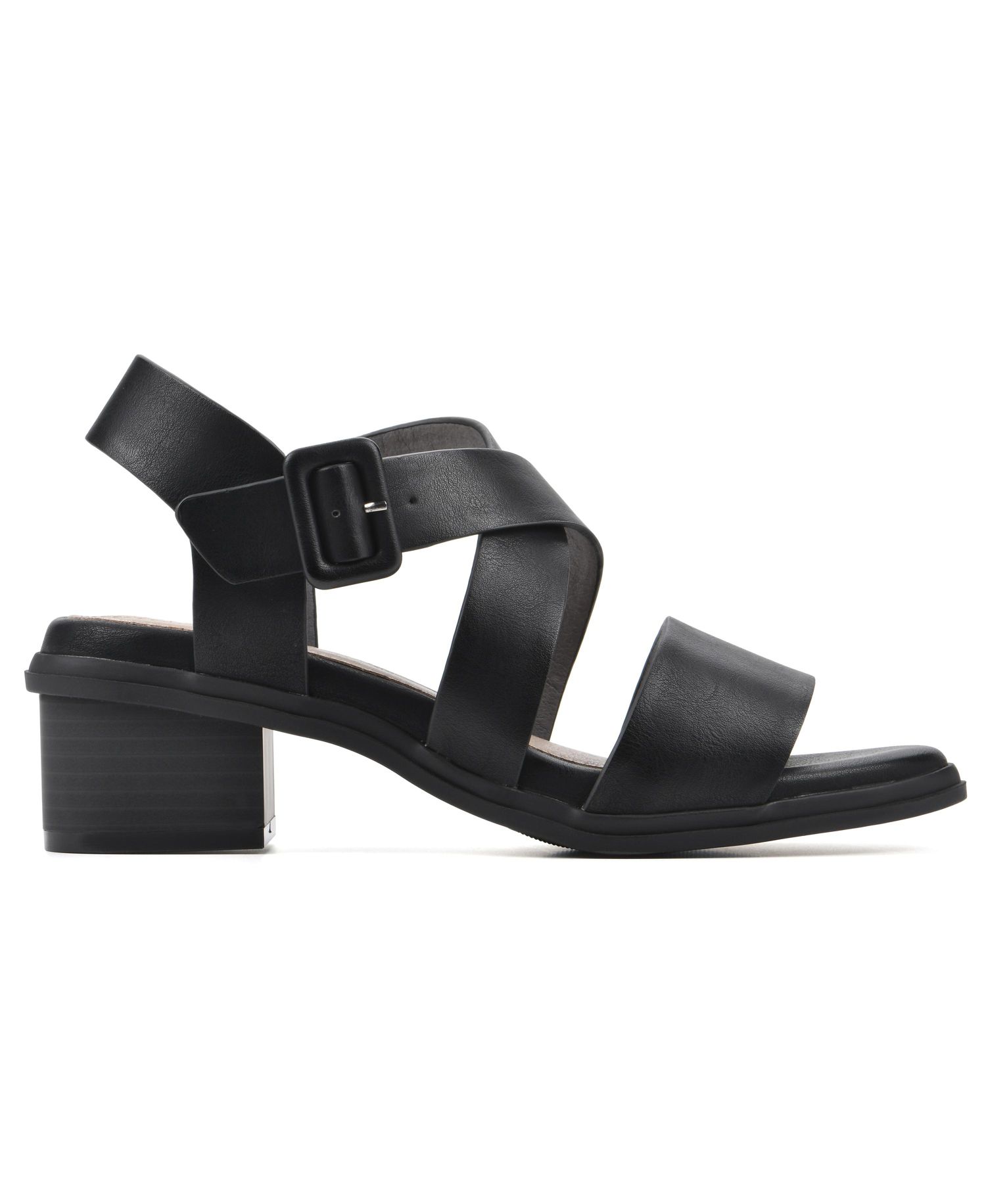 Women's Cordovan Stacked Heel Strappy Dress Sandals