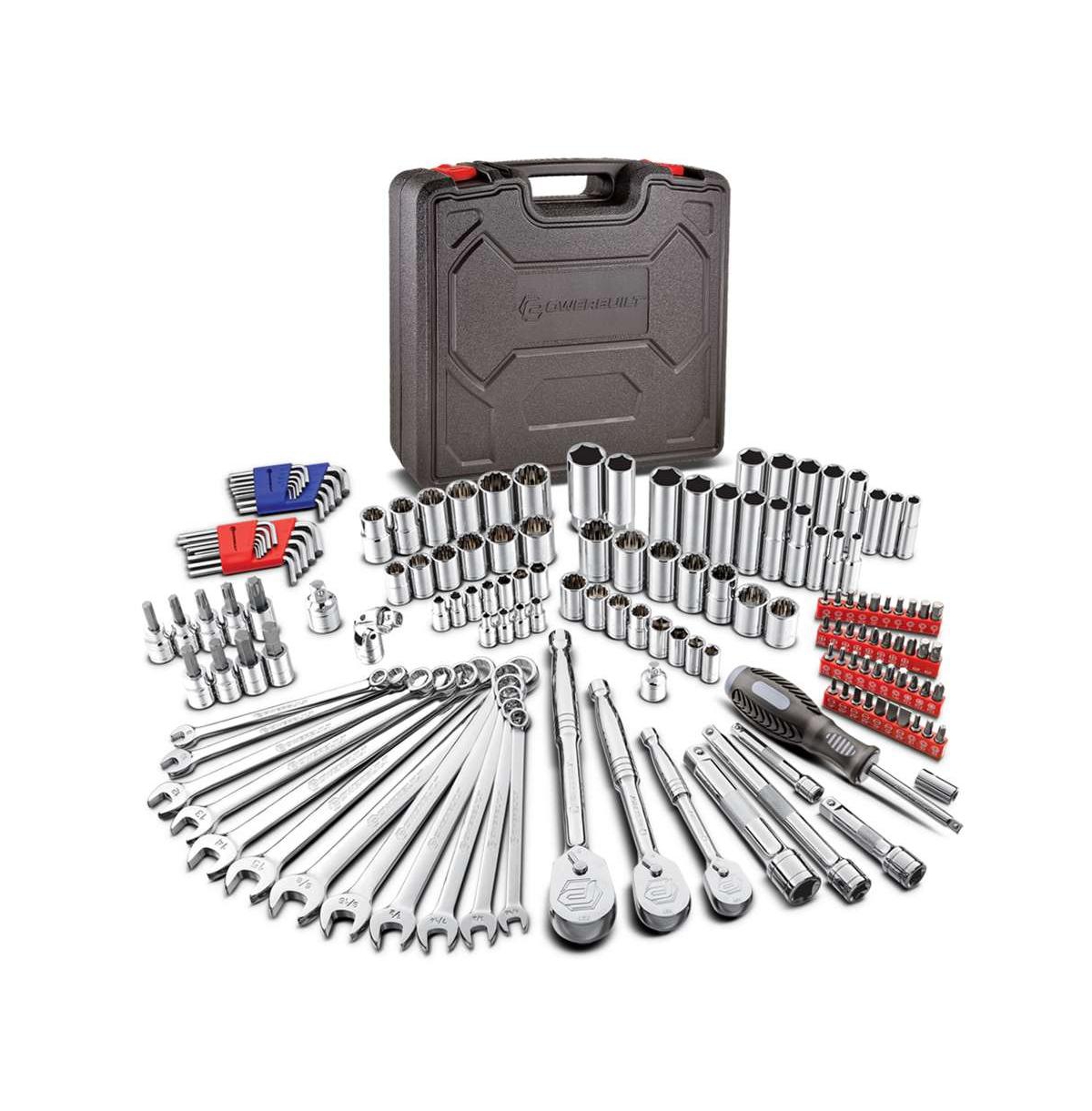 152 Piece Master Tool Set with Sockets, Ratchets, and Wrenches - Black