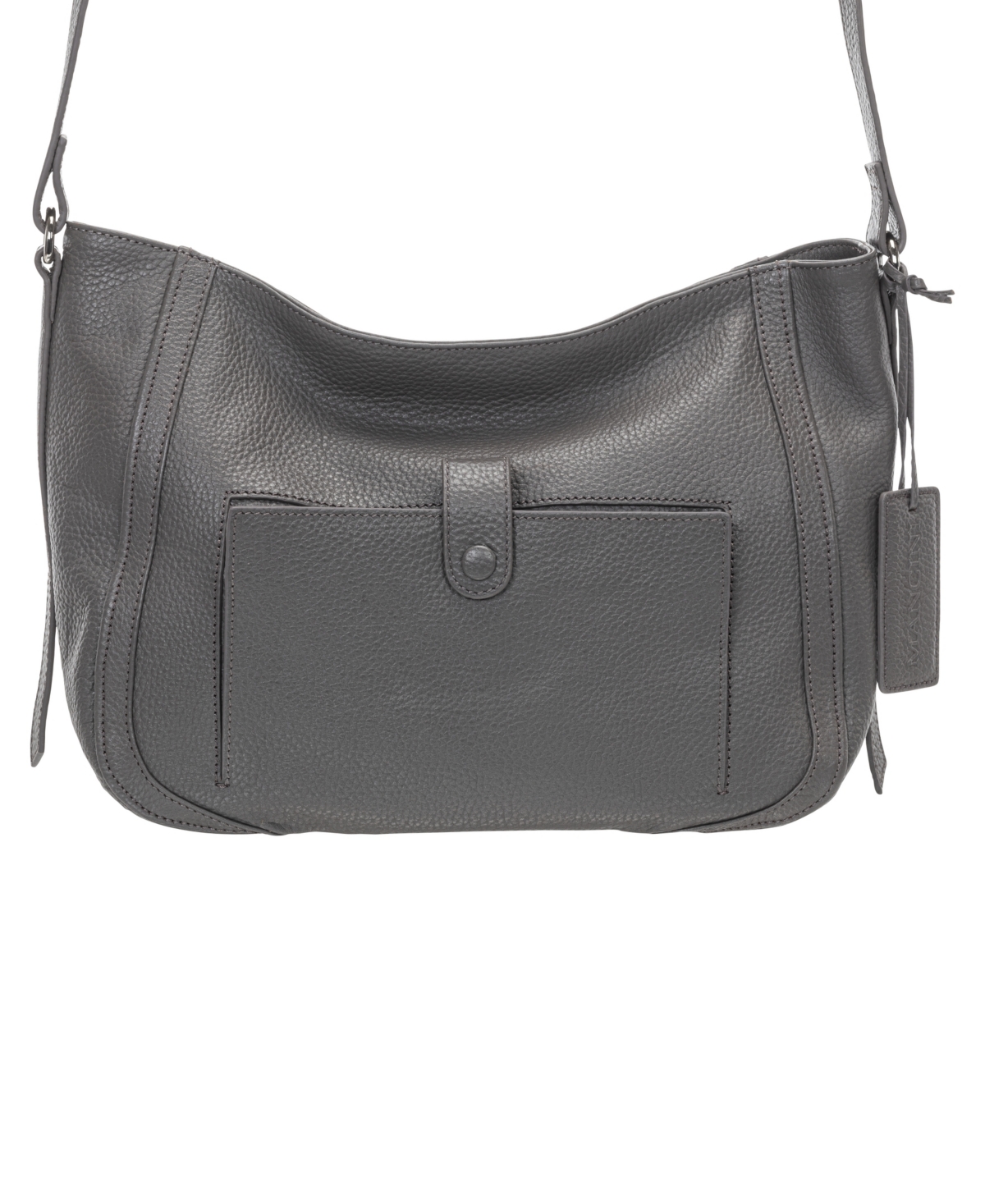 Mancini Women's Pebbled Sophia Crossbody Handbag In Gray