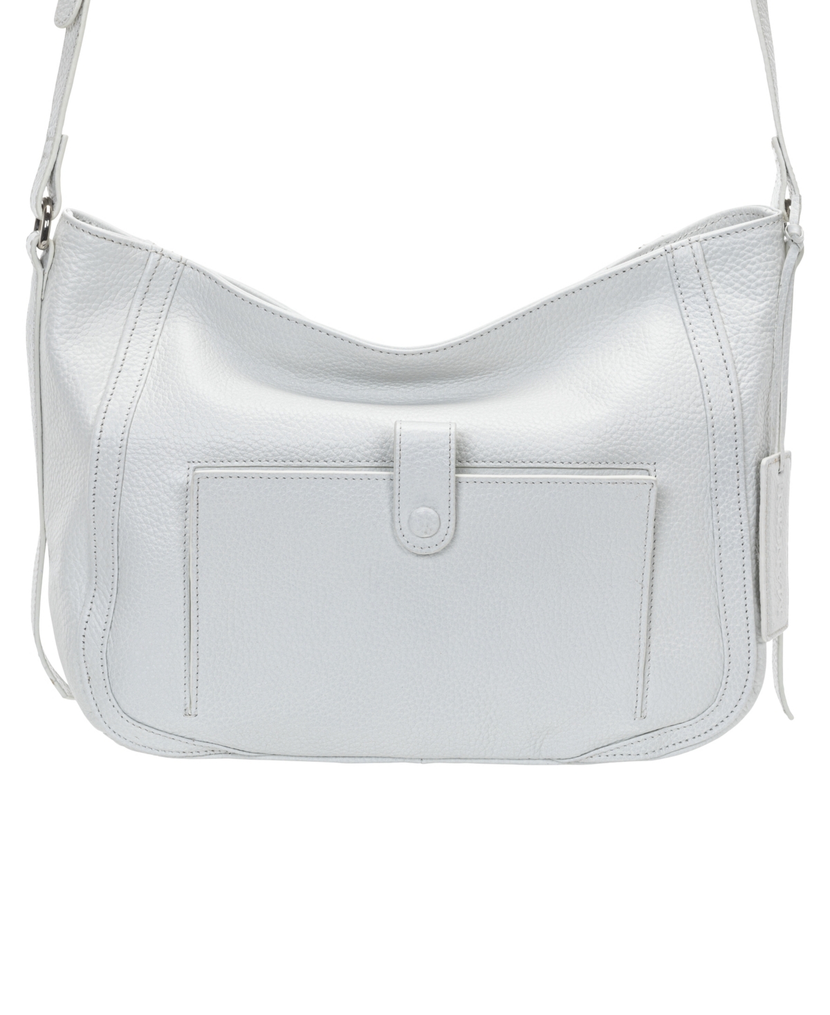 Mancini Women's Pebbled Sophia Crossbody Handbag In White