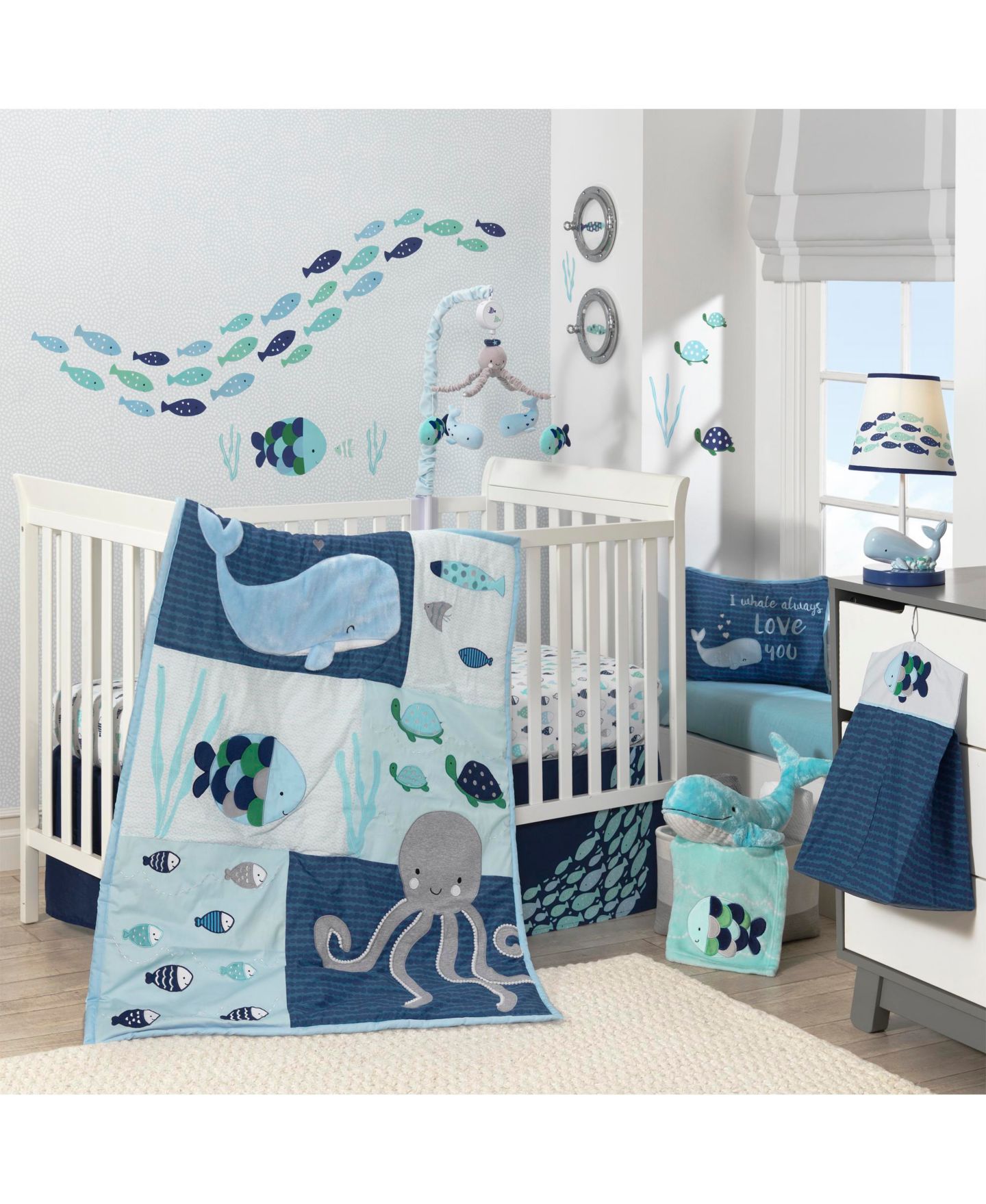 Детская мягкая игрушка Lambs & Ivy Hoku 16" Plush Whale — фото 2