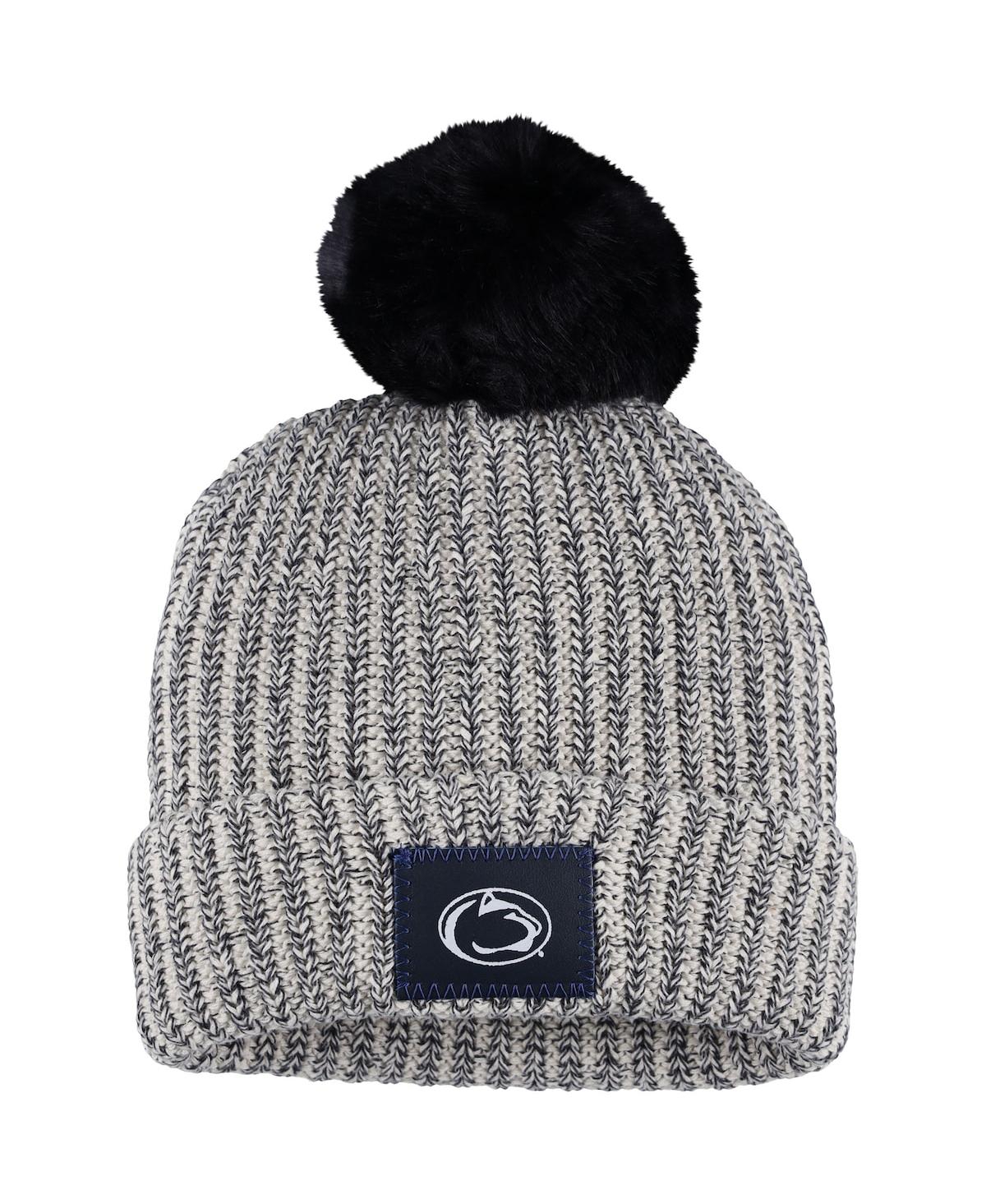 Women's Love Your Melon Gray Penn State Nittany Lions Cuffed Knit Hat with Pom - Gray