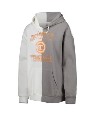 Women's Gray, White Tennessee Volunteers Split Pullover Hoodie