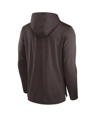 Men's Brown Cleveland Browns Performance Team Pullover Hoodie