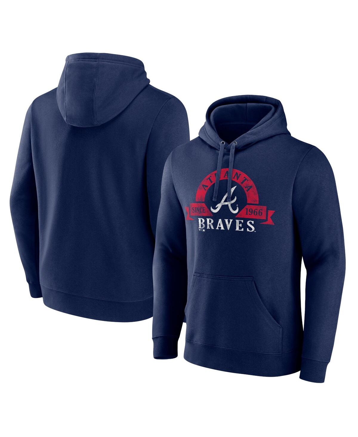 Fanatics Men's  Navy Atlanta Braves Big And Tall Utility Pullover Hoodie In Navy