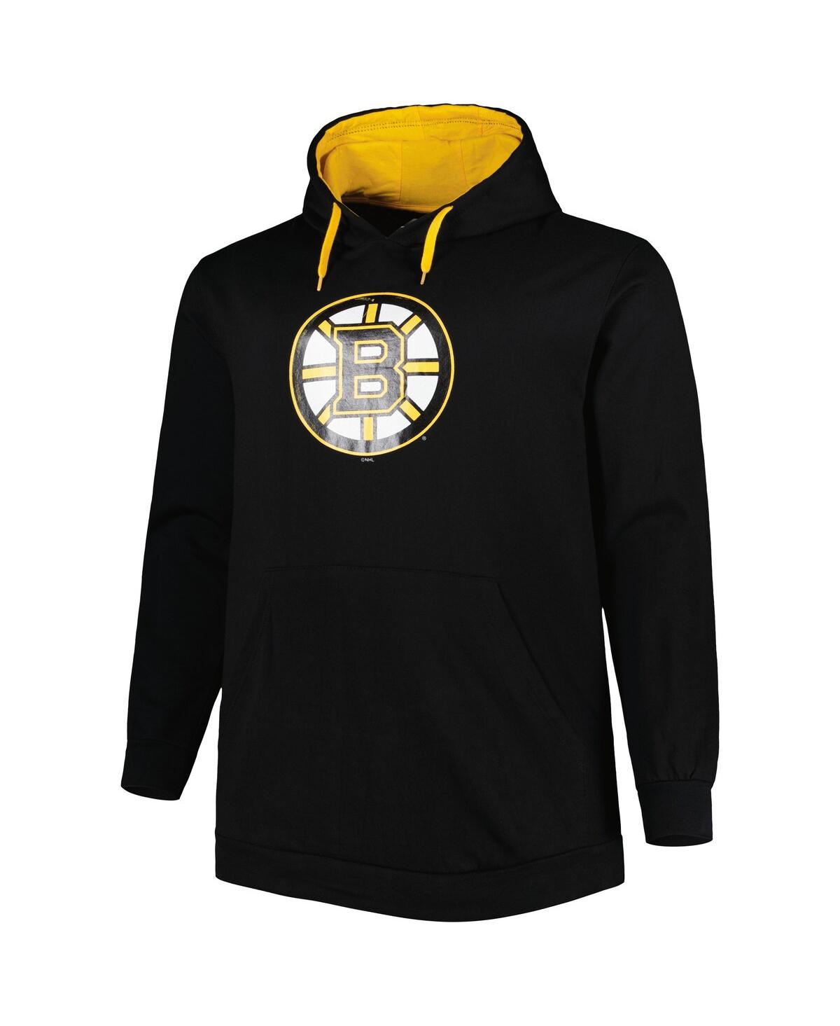 Shop Fanatics Men's Black Boston Bruins Logo Big And Tall Fleece Pullover Hoodie