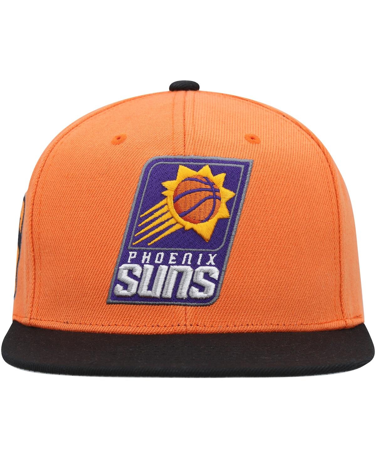 Mitchell & Ness Men's  Orange, Black Phoenix Suns Side Core 2.0 Snapback Hat In Orange,black
