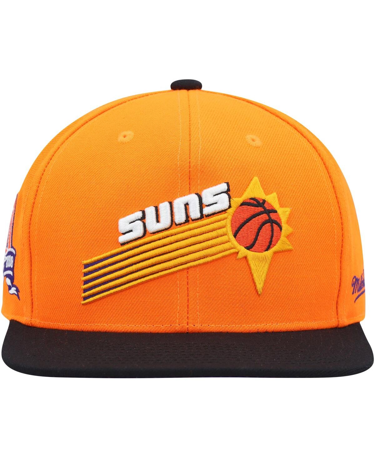 Men's Mitchell & Ness Black Phoenix Suns Hardwood Classics 40th Anniversary Team Side Fitted Hat - Black