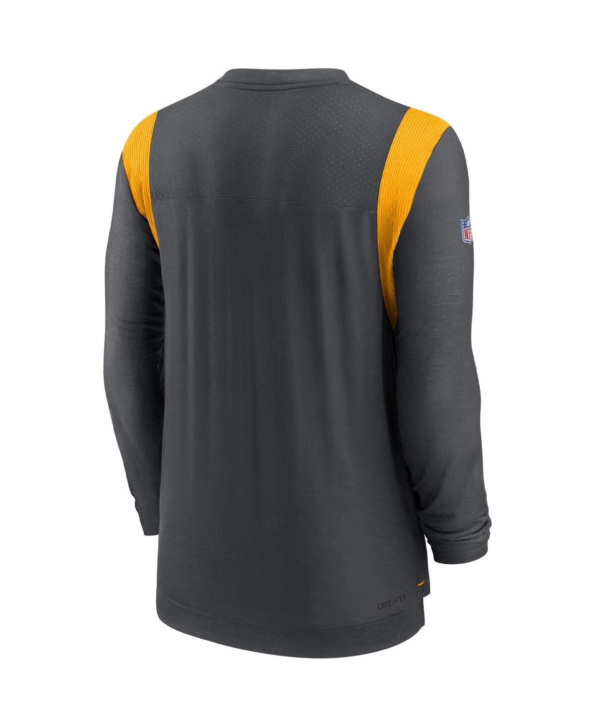 Men's NikeLos Angeles Chargers Sideline Tonal Logo Performance Player Long Sleeve T-shirt - Charcoal