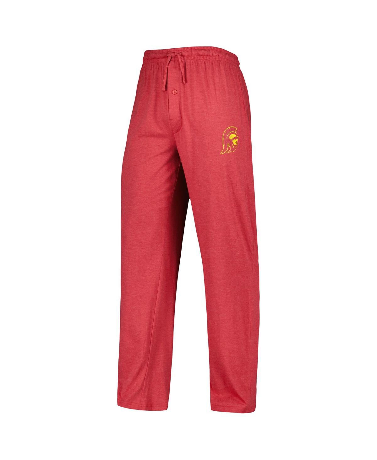 Shop Concepts Sport Men's  Cardinal, Charcoal Usc Trojans Meter Long Sleeve T-shirt And Pants Sleep Set In Cardinal,charcoal