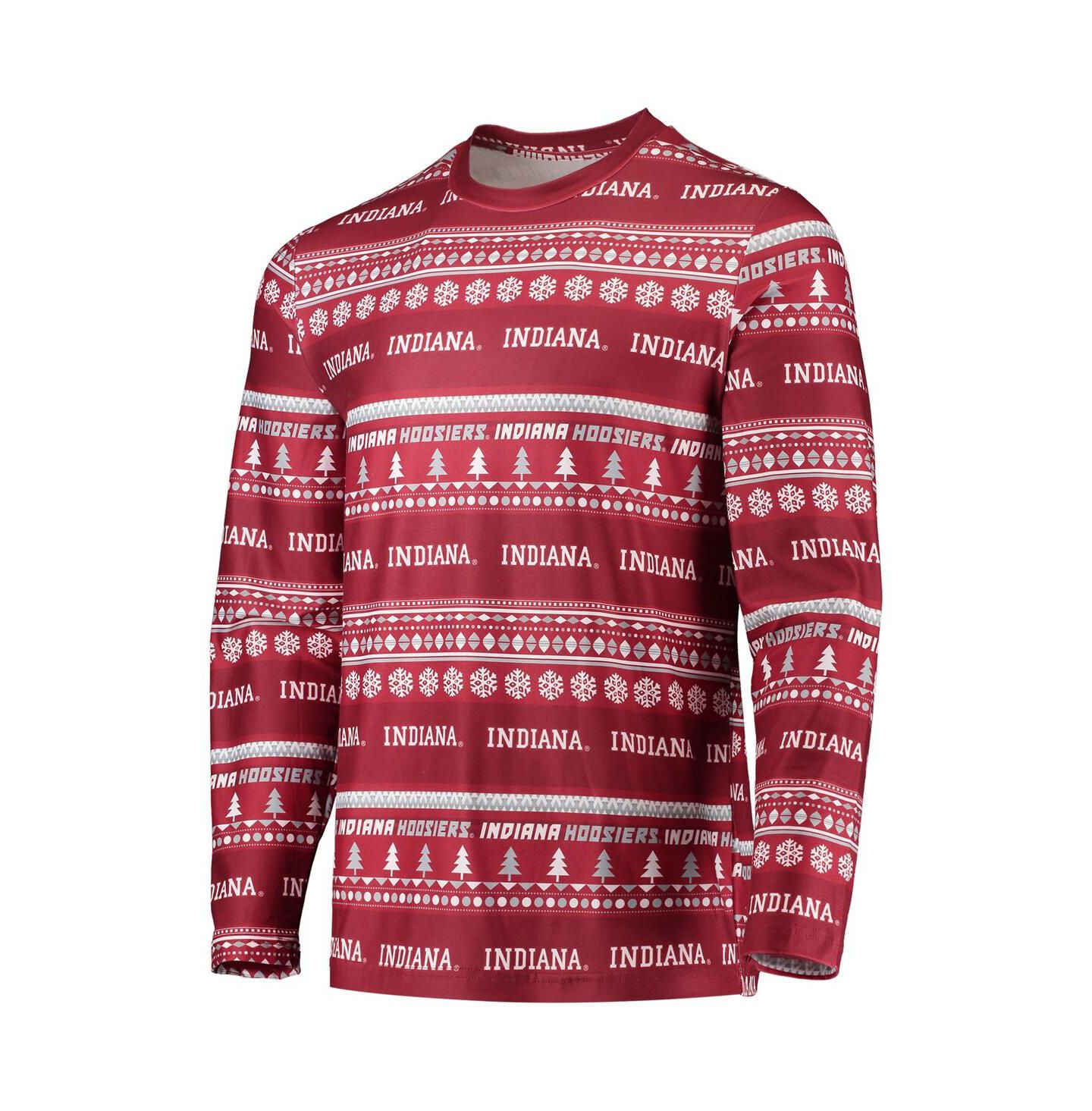 Мужской комплект для сна Concepts Sport Indiana Hoosiers Ugly Sweater, Crimson — фото 4
