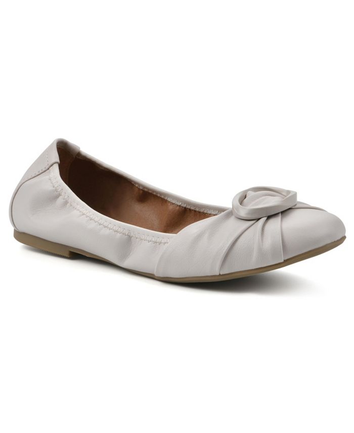 Macy's white flats shop