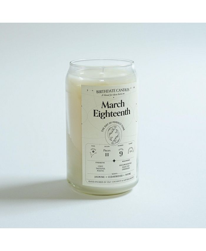 Birthdate Candles The March Eighteenth Candle Macy's