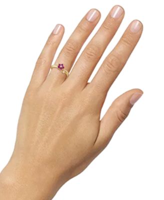 3-Pc. Set Amethyst (1 ct. t.w.) & Lab-Grown White Sapphire (3/8 ct. t.w.) Flower Pendant Necklace, Stud Earrings, & Ring in Sterling Silver (Also in Additional Gemstones)