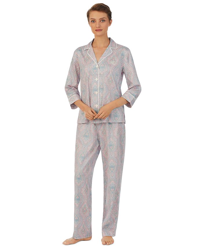 Lauren Ralph Lauren Petite Paisley-Print Pajamas Set - Macy's