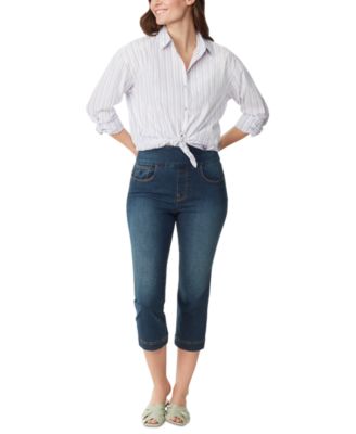 Gloria Vanderbilt Women's Shape Effect Pull-On Capri Jeans - Macy's