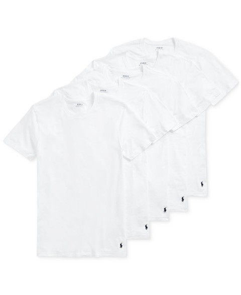 Мужские Polo Ralph Lauren Men's 5-Pack Crew-Neck Undershirts
