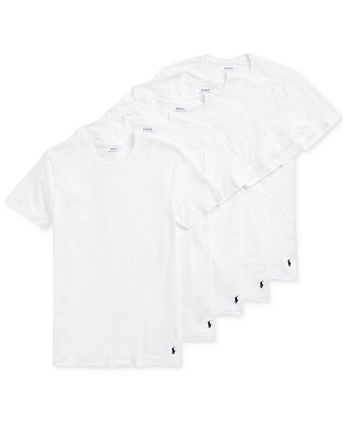 Polo Ralph Lauren Men's 5 Pack Crew-Neck Undershirts & Reviews - T-Shirts -  Men - Macy's