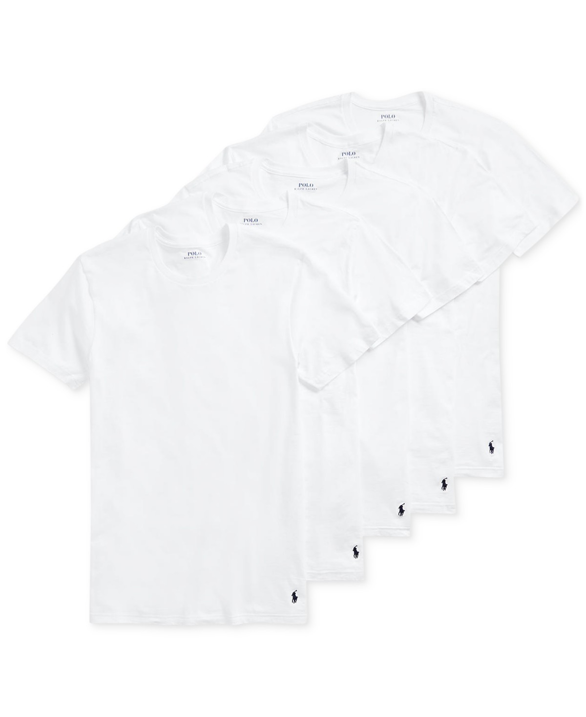 Мужские Polo Ralph Lauren Men's 5-Pack Crew-Neck Undershirts — фото 1