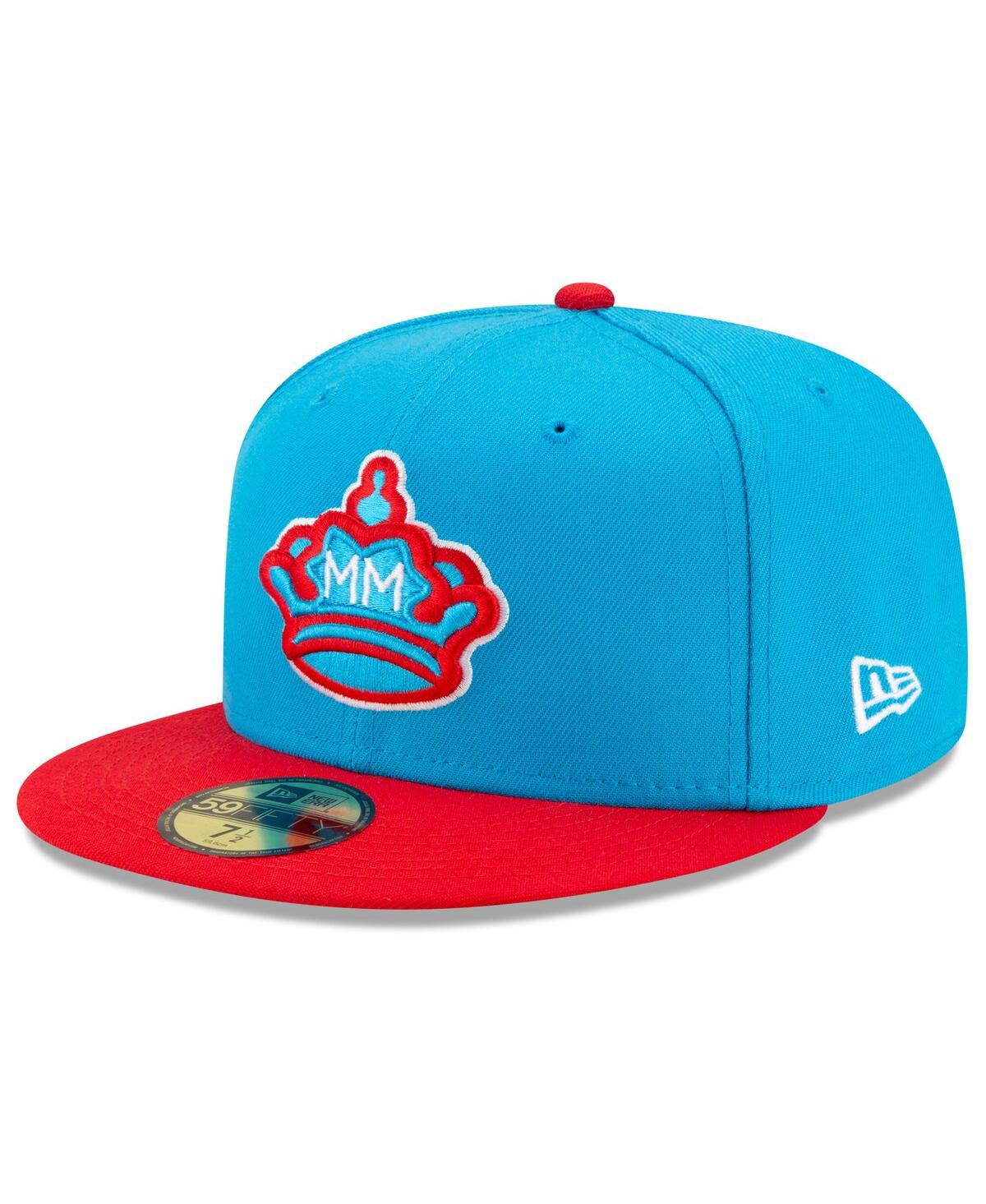 Shop New Era Men's  Blue, Red Miami Marlins City Connect 59fifty Fitted Hat In Blue,red