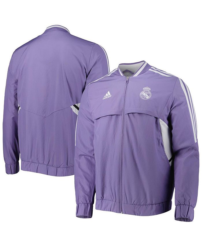 Men's adidas Blue Real Madrid AEROREADY Full-Zip Hoodie Windbreaker Jacket
