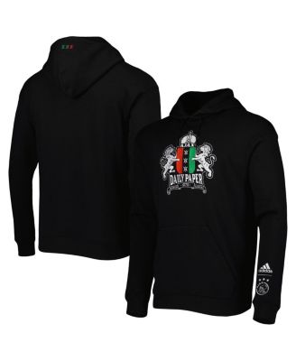 Men's Black Ajax Daily Paper Pullover Hoodie